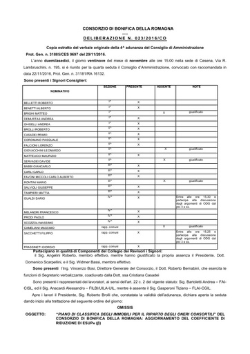 N.023/2016/CO - Aggiornamento Coefficiente di Riduzione ESUP