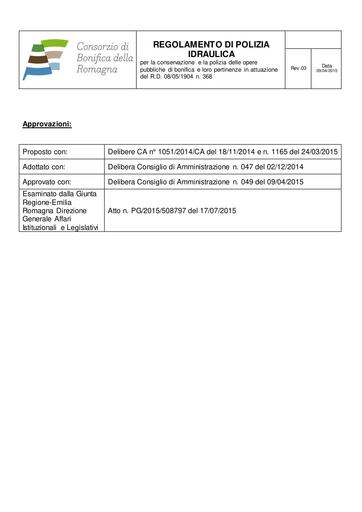 Regolamento di Polizia Idraulica